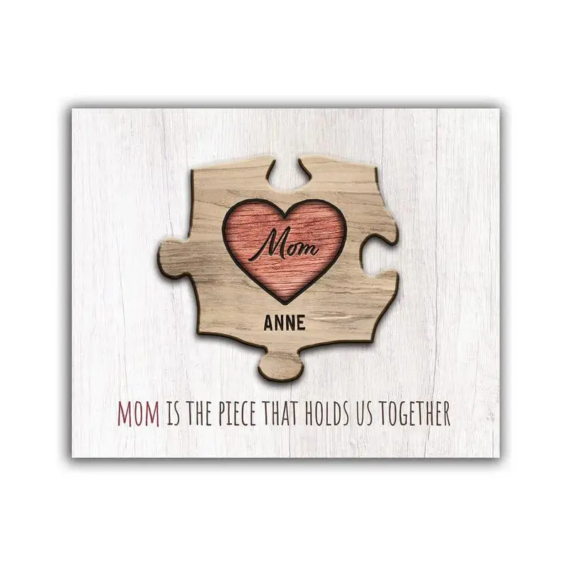 Custom Wooden Name Heart Puzzle Love The Piece That Holds Us Together Wooden Puzzles Unique Mother'S Day Gift For Mom
Custom Wooden Name Heart Puzzle Love The Piece That Holds Us Together Wooden Puzzles Unique Mother'S Day Gift For Mom