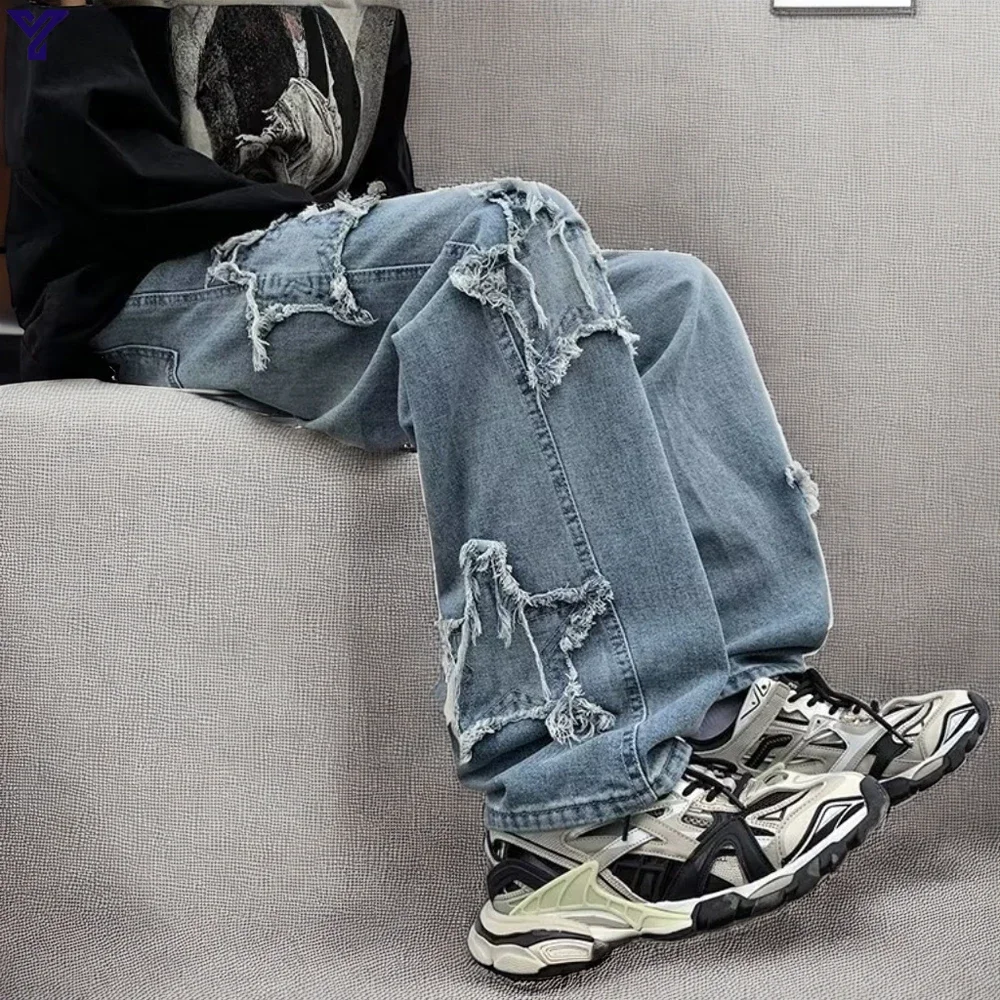 New Fashion Stars Towel Embroidery Baggy Men Pants Straight Hip Hop Cotton Pantalon mens jeans
New Fashion Stars Towel Embroidery Baggy Men Pants Straight Hip Hop Cotton Pantalon mens jeans