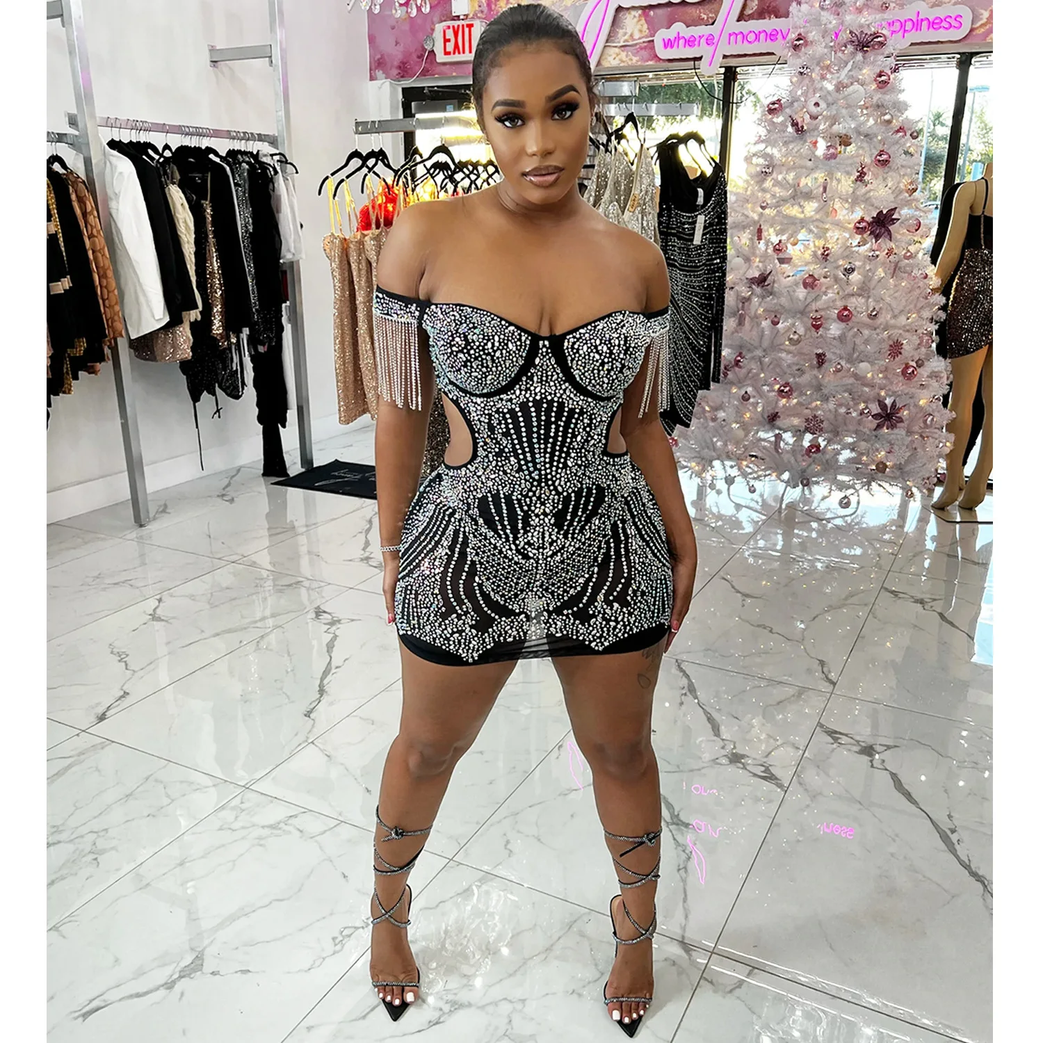 Casual Women Slash Neck Dress Diamond Print Bodycon Slim Party Night Streetwear Clubwear Dresses For Women Vestidos
Casual Women Slash Neck Dress Diamond Print Bodycon Slim Party Night Streetwear Clubwear Dresses For Women Vestidos