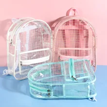 Transparent PVC Student Durable Lightweight Backpacks Used for Learning, Travel and Outdoor Activities