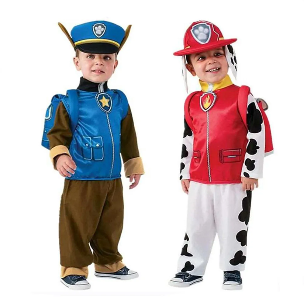 

Paw Patrol Anime Kids Costume Chase Marshall Rocky Zuma Skye Rubble Cosplay Clothing Children's Day Performance Outfit Wholeale