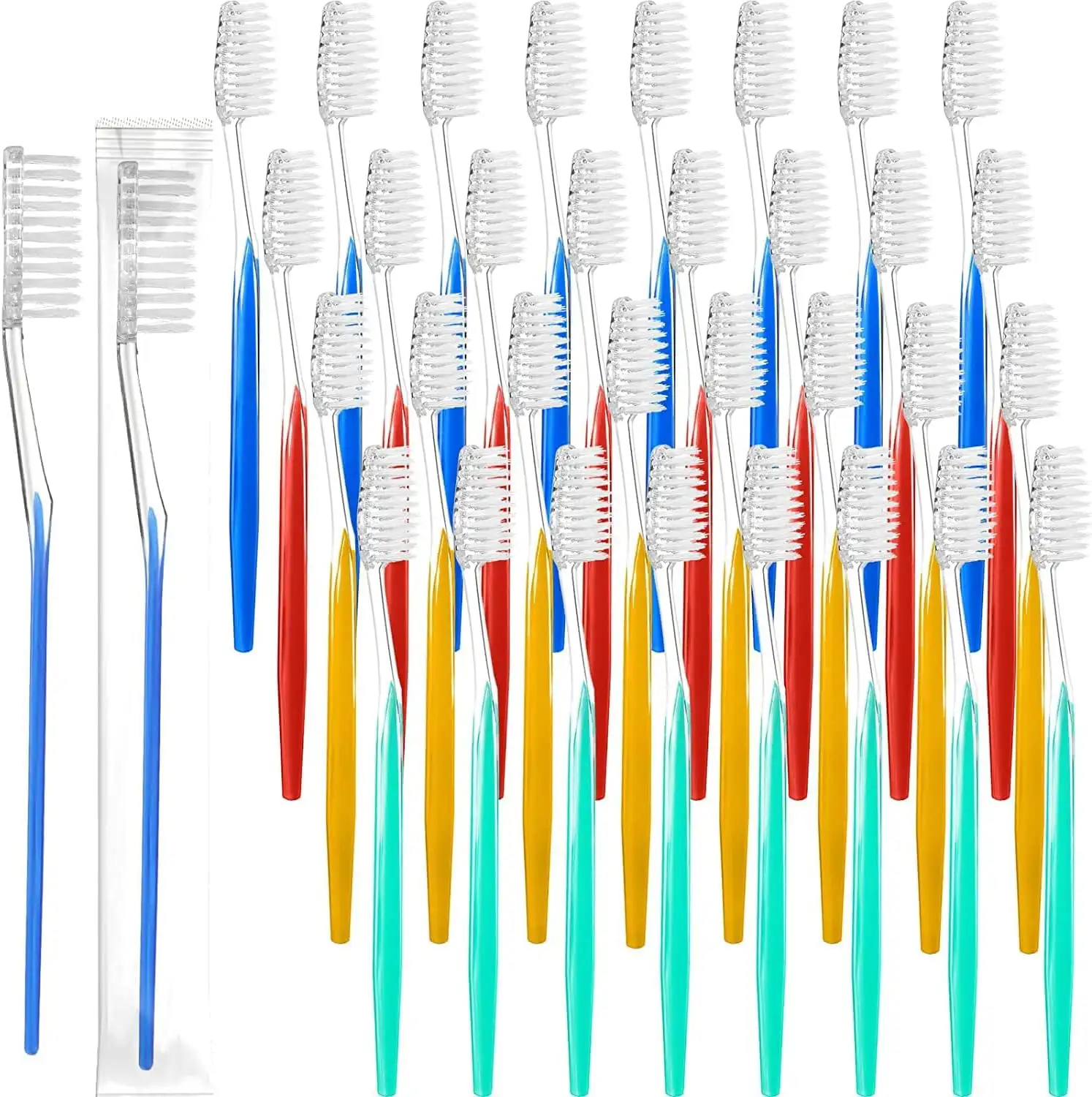 100 Bulk Disposable Toothbrush Pack Individually Wrapped Tooth Brushes Perfect for Travel, Giveaways, Care Packages, Hotels Stan
100 Bulk Disposable Toothbrush Pack Individually Wrapped Tooth Brushes Perfect for Travel, Giveaways, Care Packages, Hotels Stan