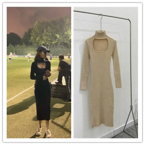 Hollow Out Black Color Turtleneck Women Knit Bandage Dress Full Sleeves Fall Elegant Lady Sheath Long Dresses Clothes
Hollow Out Black Color Turtleneck Women Knit Bandage Dress Full Sleeves Fall Elegant Lady Sheath Long Dresses Clothes