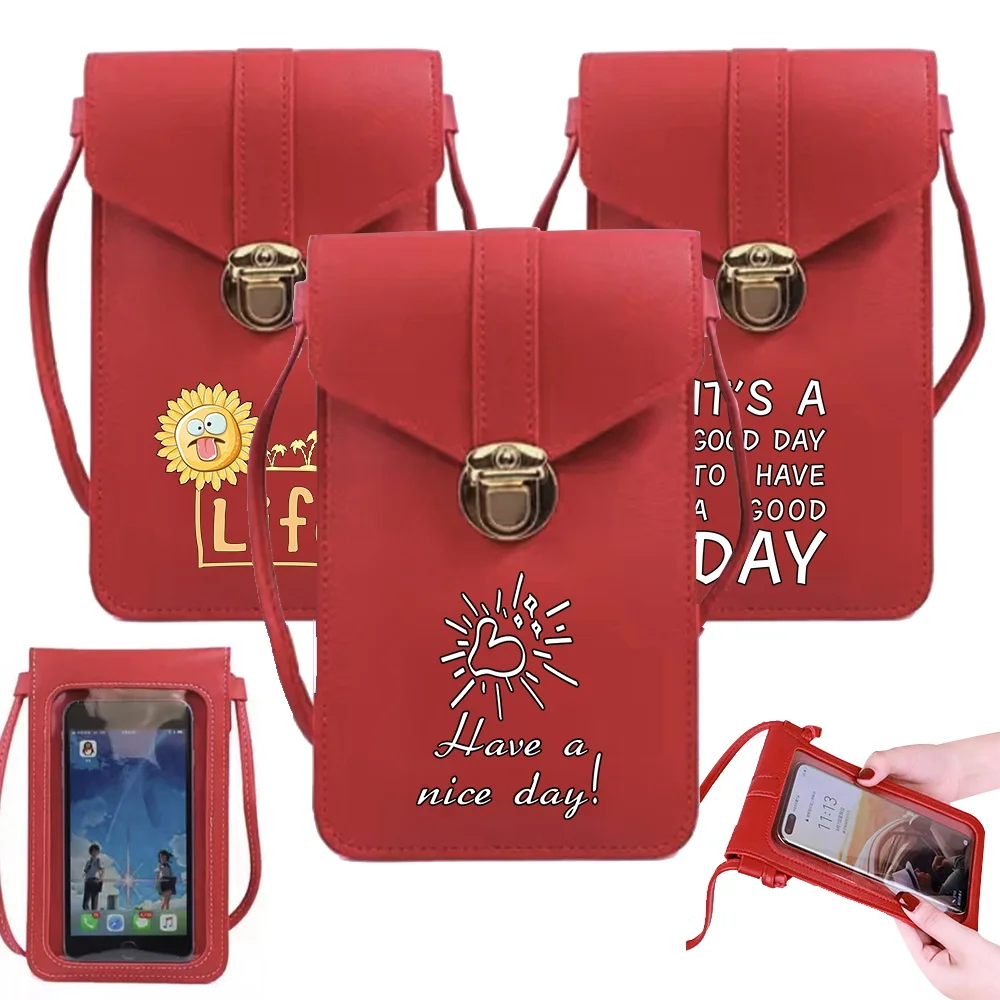 Touch Screen Cell Phone Shoulder Bag Universal for Samsung/iPhone/Huawei Handbag Food Pattern Printed Mobile Wallet Women Bags
Touch Screen Cell Phone Shoulder Bag Universal for Samsung/iPhone/Huawei Handbag Food Pattern Printed Mobile Wallet Women Bags