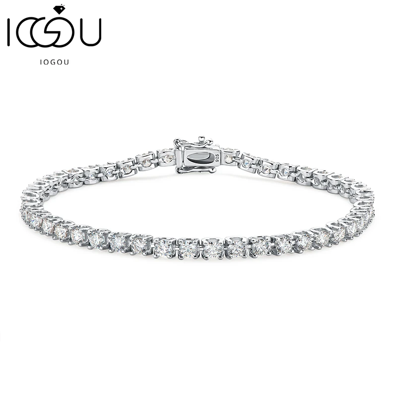 IOGOU 925 Silver 3.0mm Round Cut White /Blue /Champagne /Green/Black Moissanite Tennis Bracelet Fashion Hiphop Wedding Women
IOGOU 925 Silver 3.0mm Round Cut White /Blue /Champagne /Green/Black Moissanite Tennis Bracelet Fashion Hiphop Wedding Women