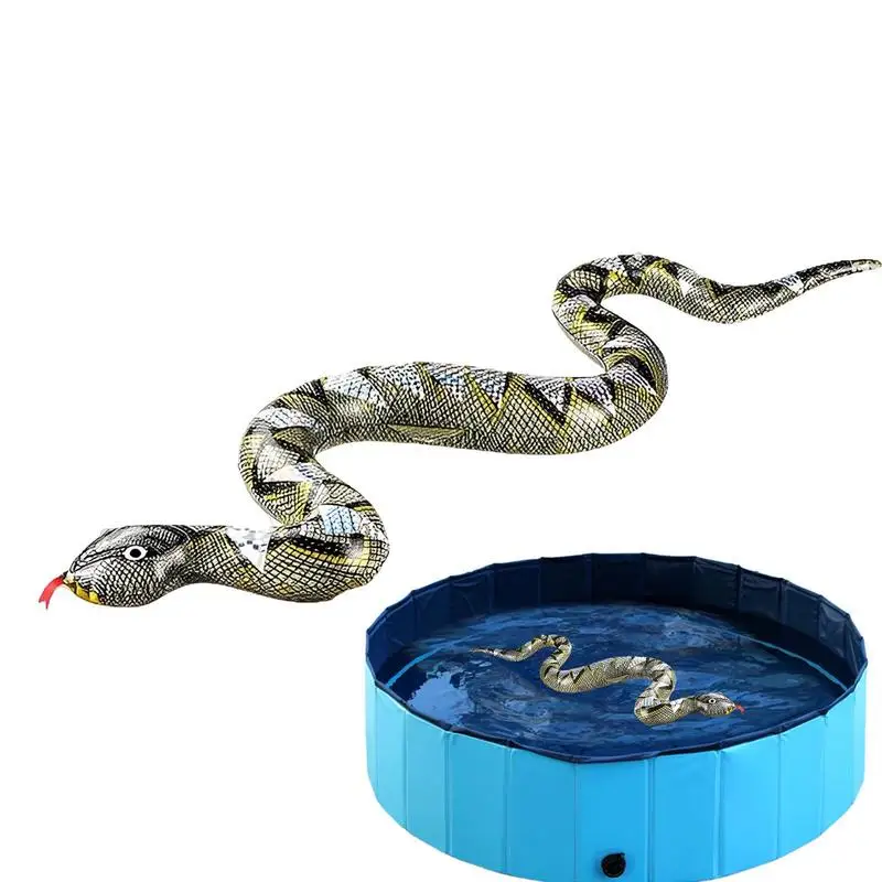 

Inflatable Swimming Pool Toy Simulation Tricky Small Animal PVC Toy Snake Horror Party Water Party Decor 47.24 Inches