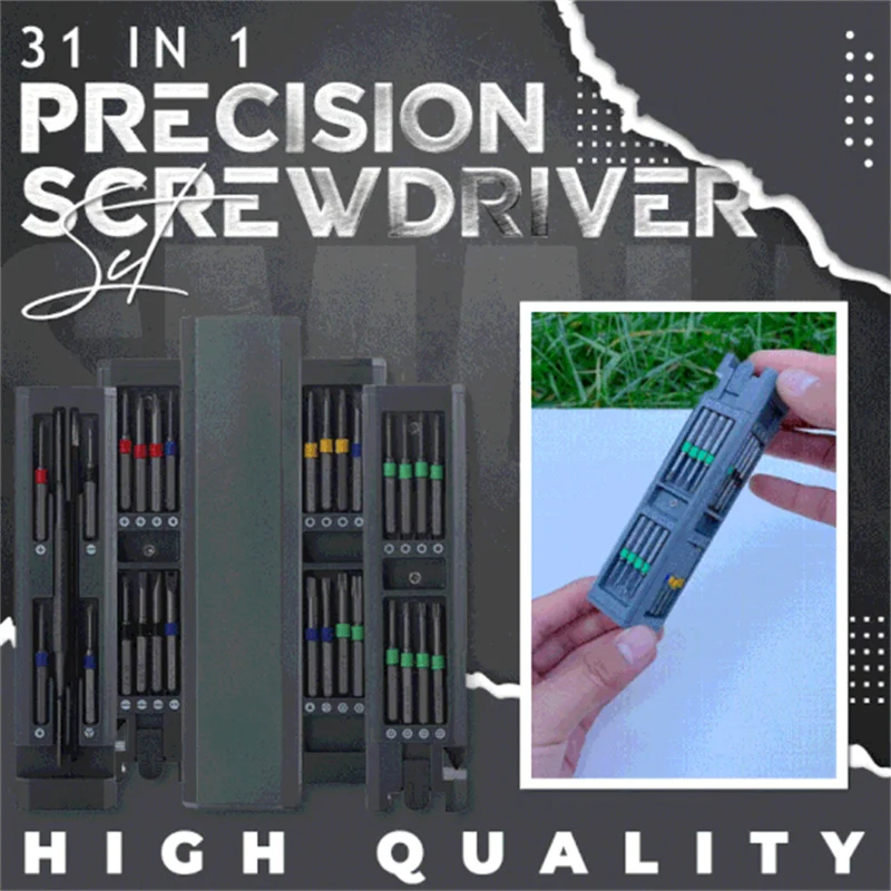 31 in 1 Precision Screwdriver Set Electronics Repair Tool Kit Multifunction Durable Grounding Accessories Ground Wire Smooth
31 in 1 Precision Screwdriver Set Electronics Repair Tool Kit Multifunction Durable Grounding Accessories Ground Wire Smooth