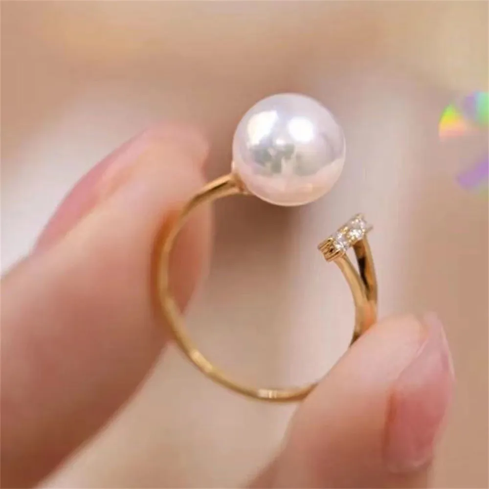 DIY Pearl Accessories S925 Sterling Silver Ring Empty Holder Fashion Edition Ring Silver Jewelry Holder with 7-10mm Beads
DIY Pearl Accessories S925 Sterling Silver Ring Empty Holder Fashion Edition Ring Silver Jewelry Holder with 7-10mm Beads