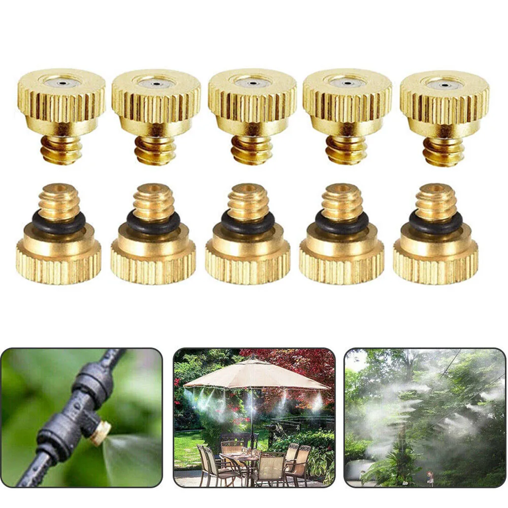 10PCS Brass Misting Nozzles Garden Greenhouse Flower Plant Irrigation System Atomizing Sprayers Fittings
10PCS Brass Misting Nozzles Garden Greenhouse Flower Plant Irrigation System Atomizing Sprayers Fittings