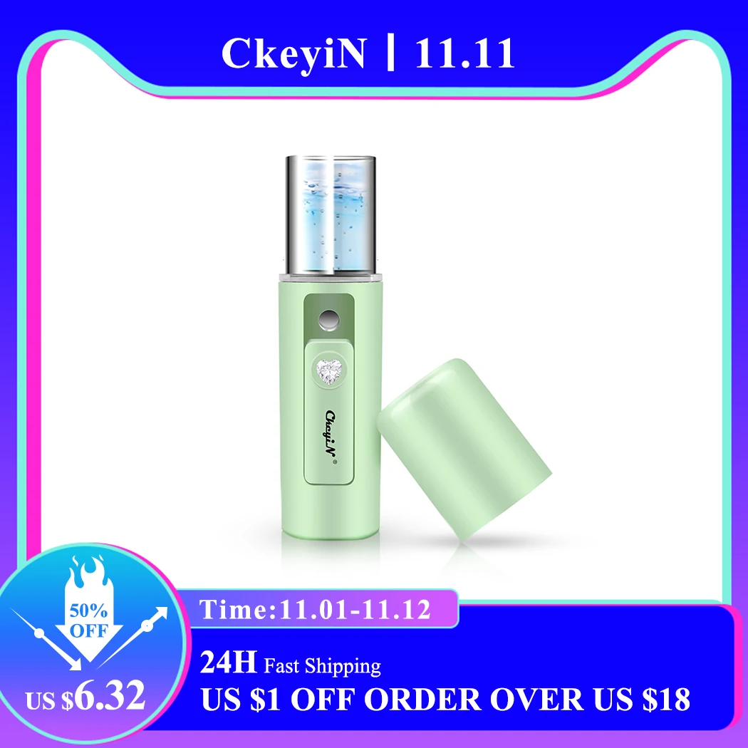 CkeyiN Mini Nano Mister Face Steamer for Cleaning Moisturizing Nebulizer Mist Sprayer Beauty Humidifier Device Skin Care Tool
CkeyiN Mini Nano Mister Face Steamer for Cleaning Moisturizing Nebulizer Mist Sprayer Beauty Humidifier Device Skin Care Tool