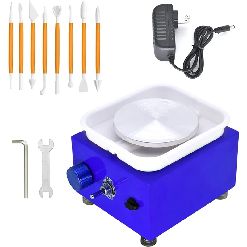 Electric Pottery Wheel Machine,10Cm Adjustable Speed Pottery Wheel With Detachable Basin,For Ceramic Teaching US Plug
Electric Pottery Wheel Machine,10Cm Adjustable Speed Pottery Wheel With Detachable Basin,For Ceramic Teaching US Plug