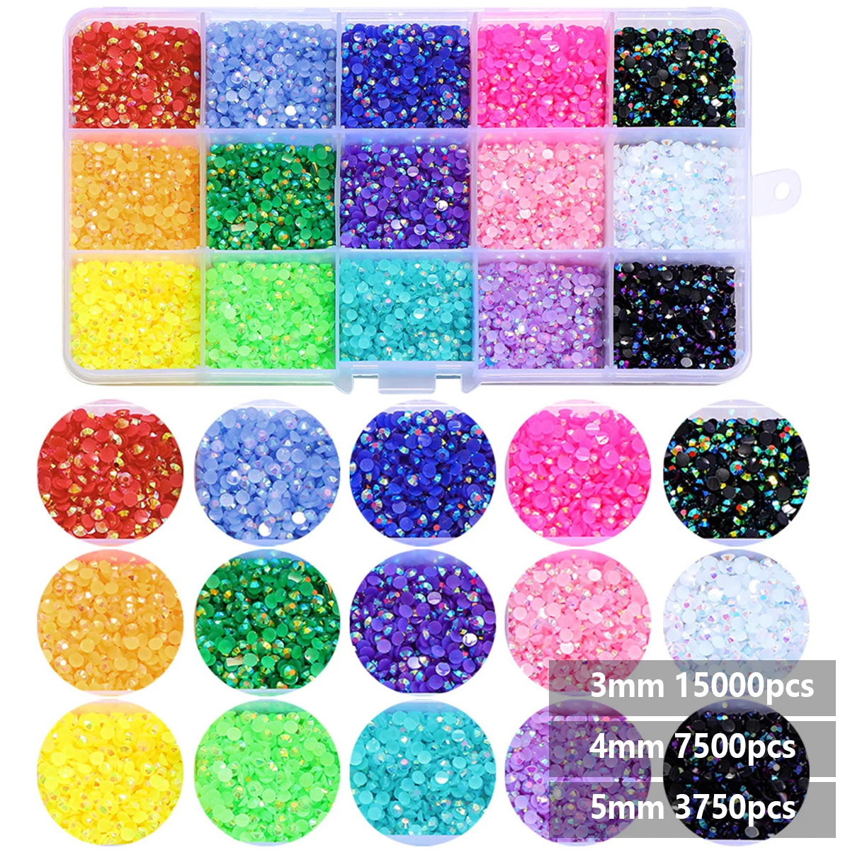 Nail Art Rhinestones Kit 15 Colors Nail Crystal Gems Kit Nail Drill DIY Flat Bottom Rhinestones Kit DIY Nail Decor Accessories
Nail Art Rhinestones Kit 15 Colors Nail Crystal Gems Kit Nail Drill DIY Flat Bottom Rhinestones Kit DIY Nail Decor Accessories