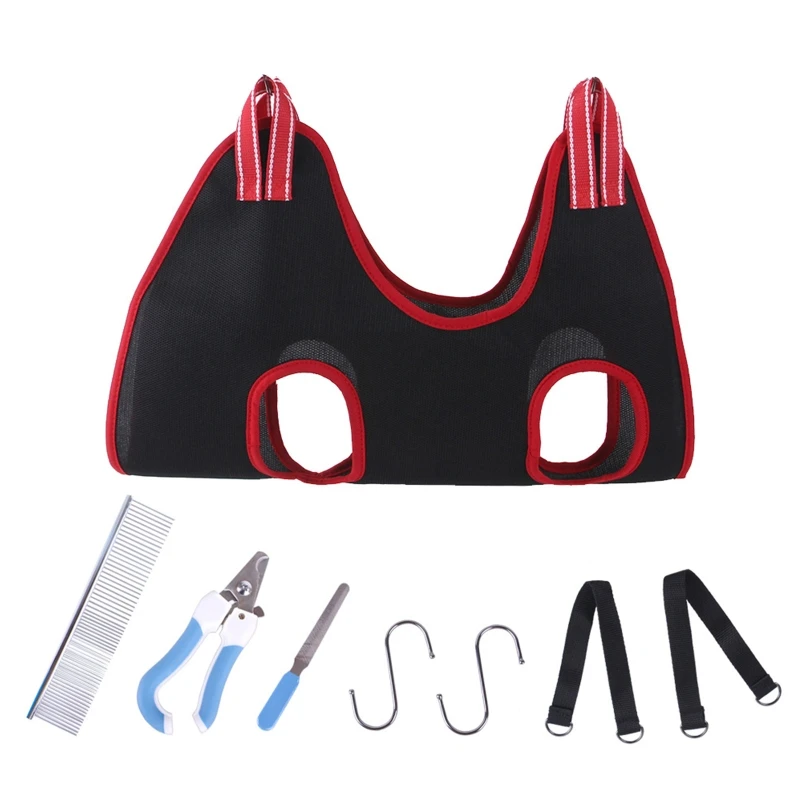 Pet Dog Grooming Hammock Harness for Cats & Small Dogs with Nail Clipper Nail File Pet Comb for Easy Ear Eye Care
Pet Dog Grooming Hammock Harness for Cats & Small Dogs with Nail Clipper Nail File Pet Comb for Easy Ear Eye Care