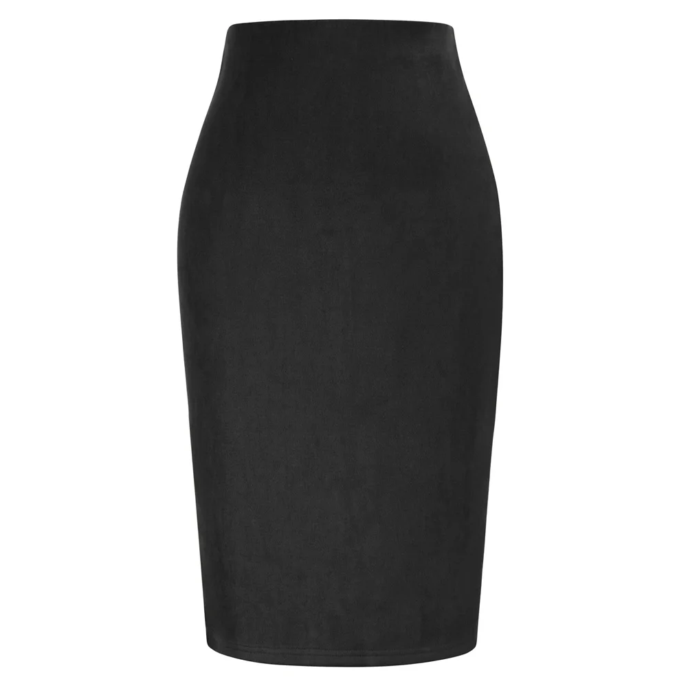 Kate Kasin Women Faux Suede Skirt Elastic High Waist Back Slit Hips Wrapped Pencil Skirt Elegant High Waist Bodycon Skirts A30
Kate Kasin Women Faux Suede Skirt Elastic High Waist Back Slit Hips Wrapped Pencil Skirt Elegant High Waist Bodycon Skirts A30