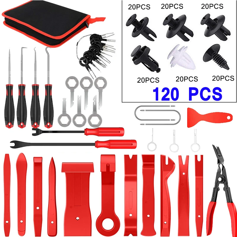 Car Door Trim Removal Pry Tool Kit Auto Dashboard Audio Removal Hook Kit Mixed Size Fastener Clips Disassembly Repair Tools Set
Car Door Trim Removal Pry Tool Kit Auto Dashboard Audio Removal Hook Kit Mixed Size Fastener Clips Disassembly Repair Tools Set