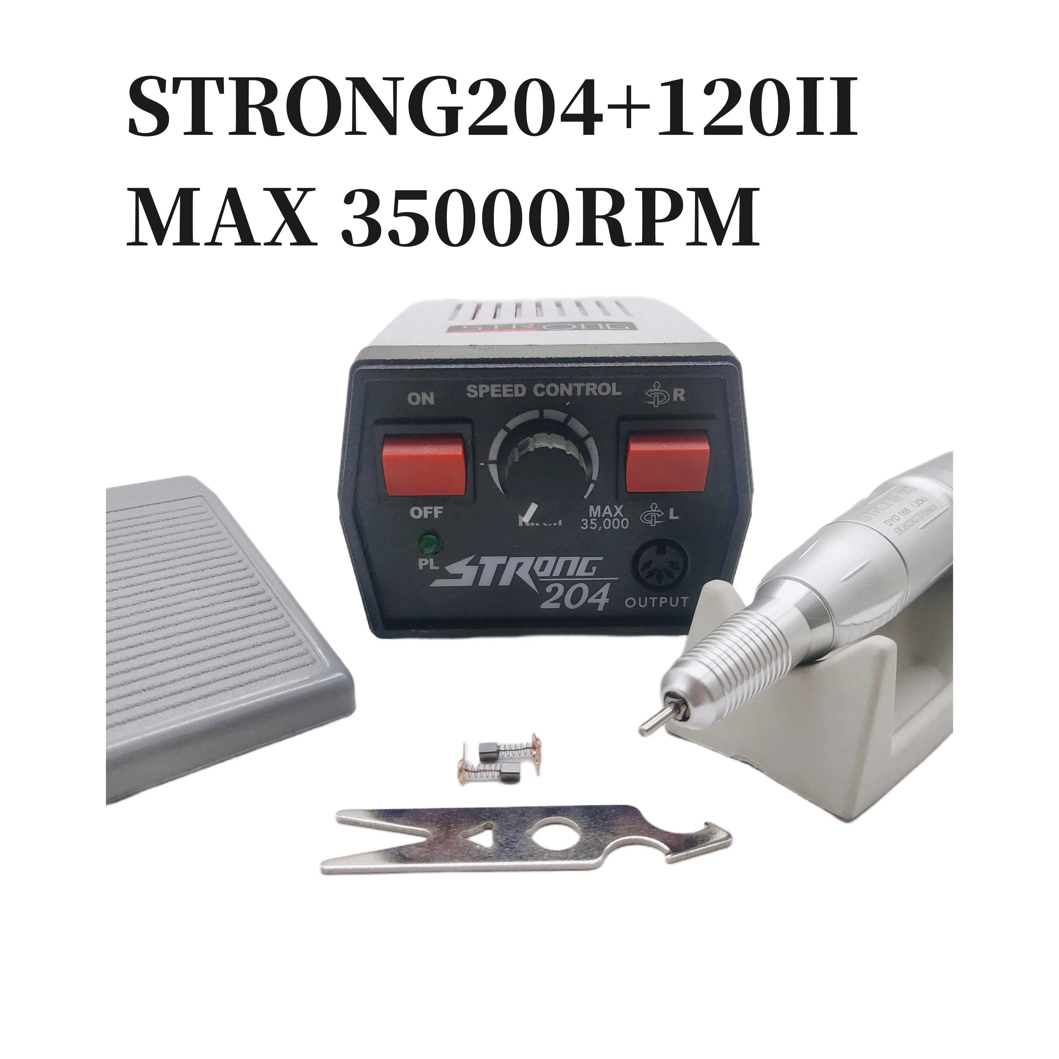 65W Strong 204 Electric Nail Drill 35000rpm Strong 210 120II Handle Manicure And Pedicure Machine Professional Nail Device
65W Strong 204 Electric Nail Drill 35000rpm Strong 210 120II Handle Manicure And Pedicure Machine Professional Nail Device
