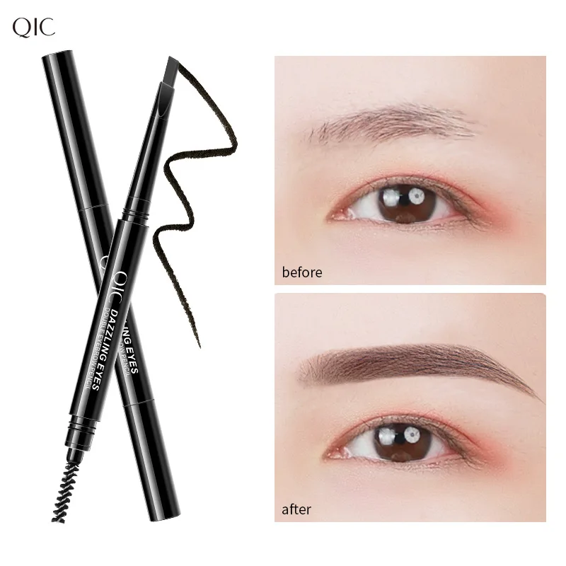 Triangle eyebrow pencil, dual-use Rotating eyebrow brush prevents sweat and does not fade and does not take off makeup
Triangle eyebrow pencil, dual-use Rotating eyebrow brush prevents sweat and does not fade and does not take off makeup