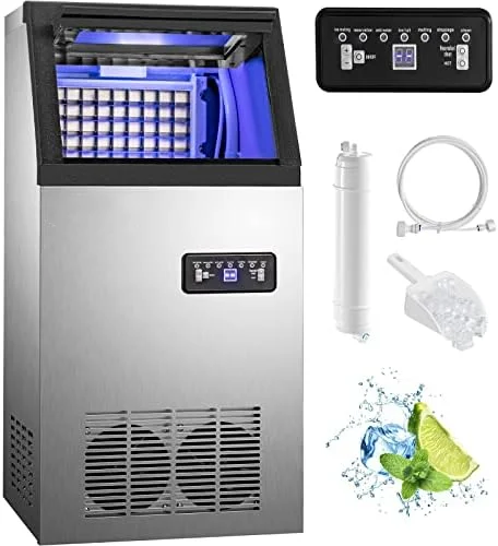 Commercial Ice Maker Machine, 150 lbs/24h Under Counter Ice Machine with 22 lbs Storage for Home Office Restaurant Coffee Shop B
Commercial Ice Maker Machine, 150 lbs/24h Under Counter Ice Machine with 22 lbs Storage for Home Office Restaurant Coffee Shop B