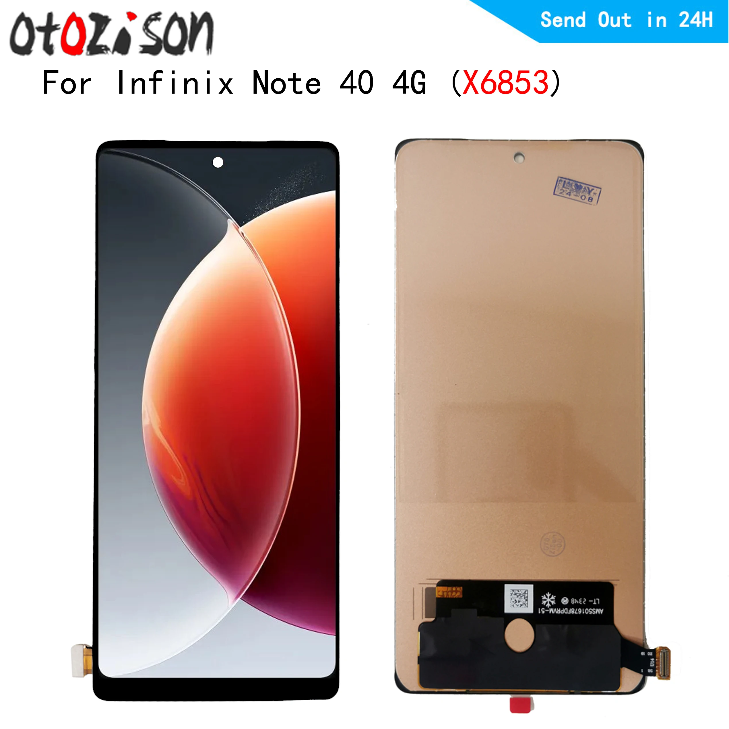 ЖК-дисплей incell 6 78 дюйма для Infinix Note 40 4G X6853 сенсорный экран с дигитайзером и