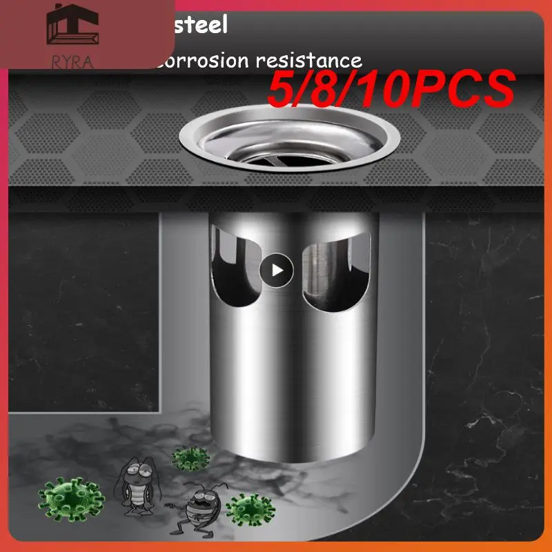 5/8/10PCS Anti-clogging Drain Filter Leakage Drainer Gravity Flip Cover Double Core Floor Drain Kitchen Accessories Tools
5/8/10PCS Anti-clogging Drain Filter Leakage Drainer Gravity Flip Cover Double Core Floor Drain Kitchen Accessories Tools
