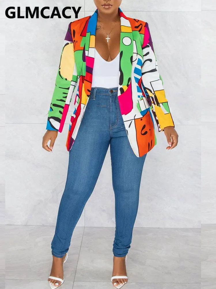 Women Geometry Printed Long Sleeve Shawl Collar Lightweight Blazer Smart Causal Sport Jacket
Women Geometry Printed Long Sleeve Shawl Collar Lightweight Blazer Smart Causal Sport Jacket