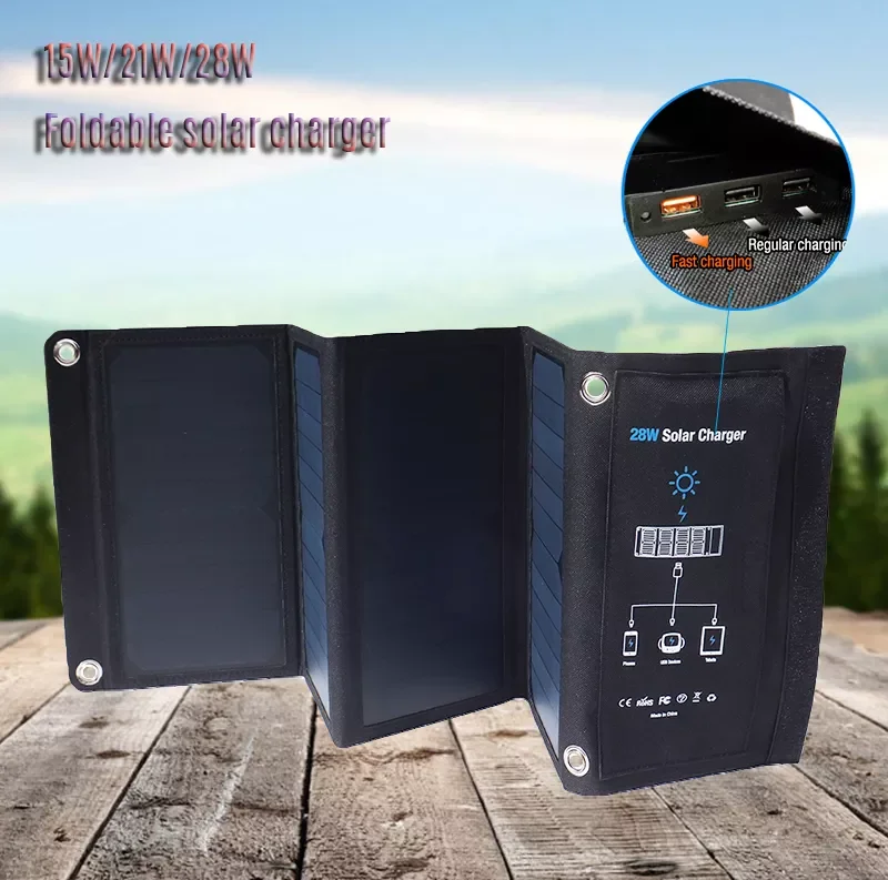 NEW2023 Solar Charger USB 5V Foldable Portable Solar Phone Charger with SunPower Solar Panel 5V fast charging for Smartphone
NEW2023 Solar Charger USB 5V Foldable Portable Solar Phone Charger with SunPower Solar Panel 5V fast charging for Smartphone