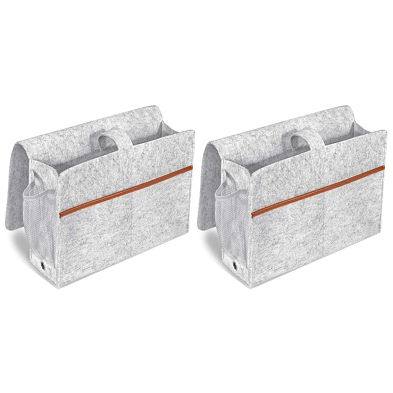 2X Bedside Organizer, Felt Bed Storage Caddy With Tissue Box And Water Bottle Holder, Magazine Phone Tablet - Light Gray
2X Bedside Organizer, Felt Bed Storage Caddy With Tissue Box And Water Bottle Holder, Magazine Phone Tablet - Light Gray