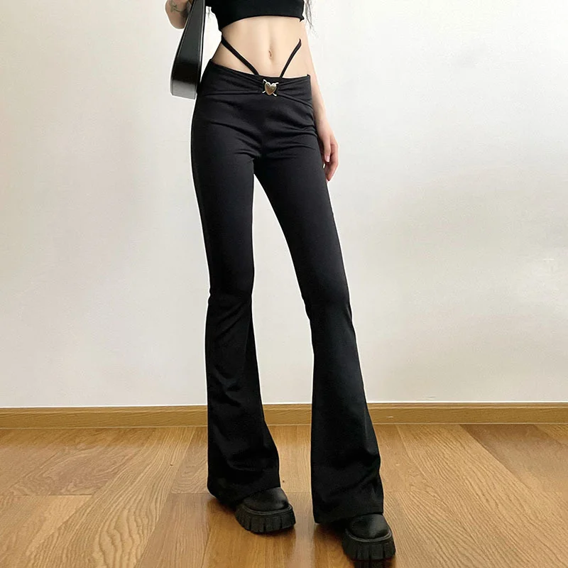 Goth Fashion Women Pants Solid Color Slim High Waist Bow Tie Gothic Style Sexy Ladies Pant For Summer 2023
Goth Fashion Women Pants Solid Color Slim High Waist Bow Tie Gothic Style Sexy Ladies Pant For Summer 2023
