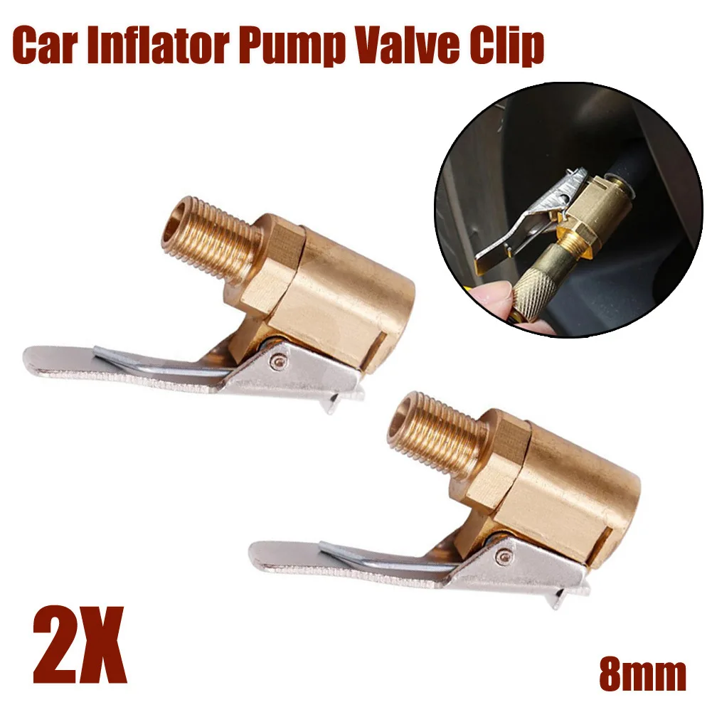 2 PCS Car Brass 8mm Tyre Wheel Air Tire Chuck Inflator Pump Valve Clip Clamp Connector Adapter Auto Accessories For Compressor
2 PCS Car Brass 8mm Tyre Wheel Air Tire Chuck Inflator Pump Valve Clip Clamp Connector Adapter Auto Accessories For Compressor