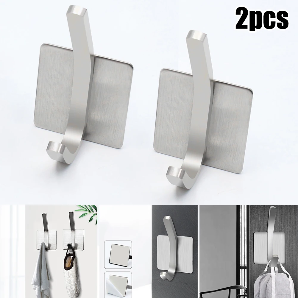 2pcs 78*45*41mm Silver Stainless Steel Hook Self-Adhesive Waterproof For Hanging Towels Bathrobes Bath Balls Bathroom Tools
2pcs 78*45*41mm Silver Stainless Steel Hook Self-Adhesive Waterproof For Hanging Towels Bathrobes Bath Balls Bathroom Tools