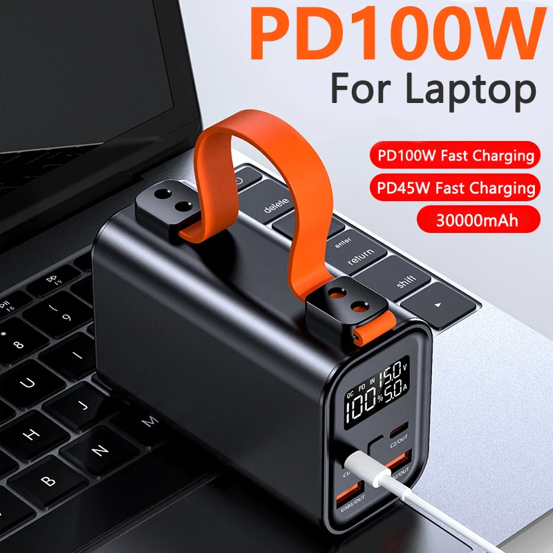 30000mAh Power Bank PD 100W Fast Charging for Laptop Notebook Powerbank Portable External Battery Charger for iPhone iPad Xiaomi
30000mAh Power Bank PD 100W Fast Charging for Laptop Notebook Powerbank Portable External Battery Charger for iPhone iPad Xiaomi