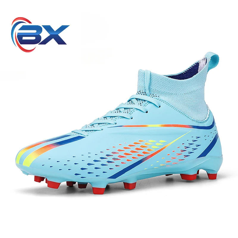 Men's High-Top High-Quality New Soccer Shoes TF/FG Anti-Skid Training Football Boots For Children's Outdoor Sneakers Zapatillas 
Men's High-Top High-Quality New Soccer Shoes TF/FG Anti-Skid Training Football Boots For Children's Outdoor Sneakers Zapatillas
