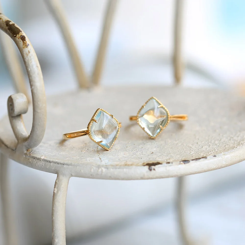 

Женское серебряное кольцо GOLUCA S925, винтажное дизайнерское кольцо с натуральным искусственным голубым топазом, 14 к позолоченное ювелирное изделие, LMRI147