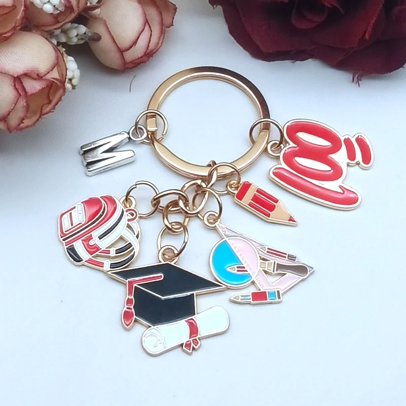 New A-Z Graduation Ceremony Keychain, Graduation Lovely Enamel Graduation Cap Keychain Commemorative Graduation Gift
New A-Z Graduation Ceremony Keychain, Graduation Lovely Enamel Graduation Cap Keychain Commemorative Graduation Gift