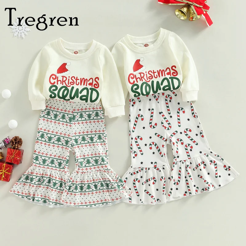 Tregren Christmas 2pcs Outfits Toddler Baby Girls Letter Print Long Sleeve Sweatshirt and Casual Flare Pants Clothes Sets
Tregren Christmas 2pcs Outfits Toddler Baby Girls Letter Print Long Sleeve Sweatshirt and Casual Flare Pants Clothes Sets