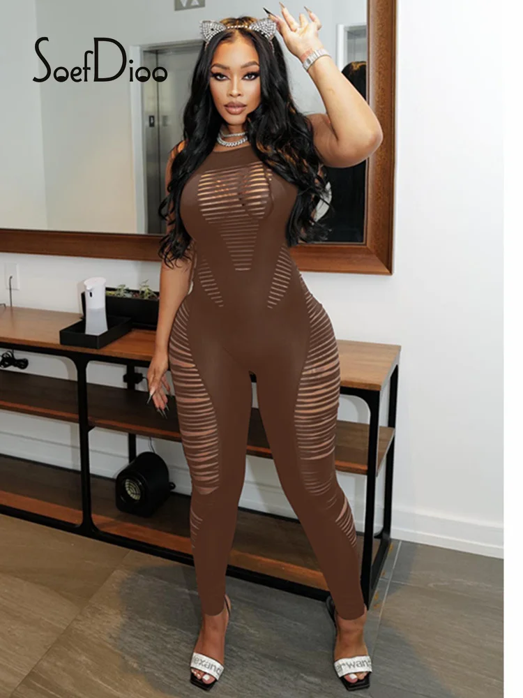 Soefdioo O-neck Sleeveless Hollow Out Bodycon Jumpsuit Womens One Piece Outfit Summer 2022 Sexy Night Club Outfits
Soefdioo O-neck Sleeveless Hollow Out Bodycon Jumpsuit Womens One Piece Outfit Summer 2022 Sexy Night Club Outfits