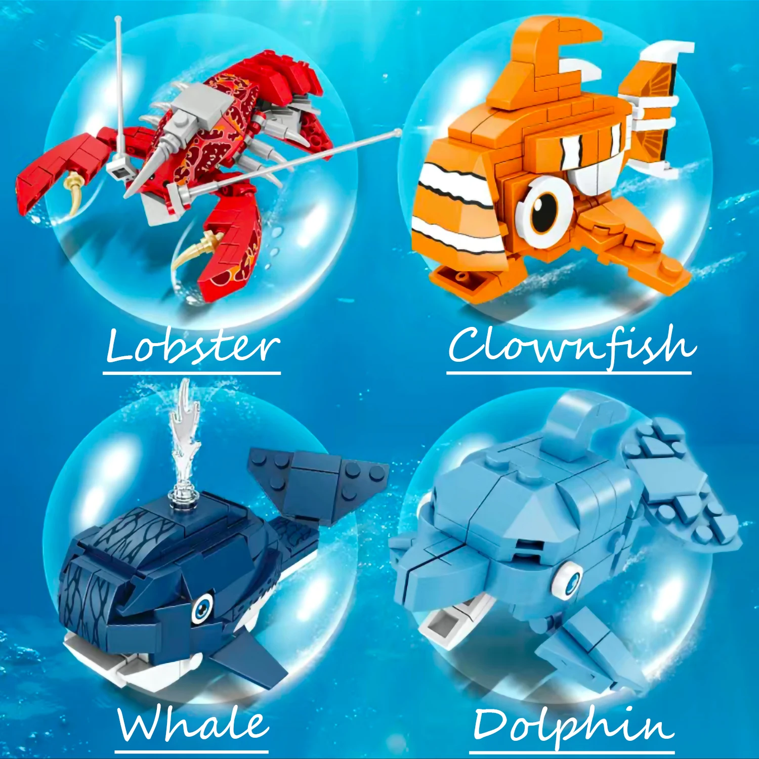 Ocean Building Blocks Clown Fish Whale Boy's Toys Bricks Christmas Gifts Birthday Gifts
Ocean Building Blocks Clown Fish Whale Boy's Toys Bricks Christmas Gifts Birthday Gifts