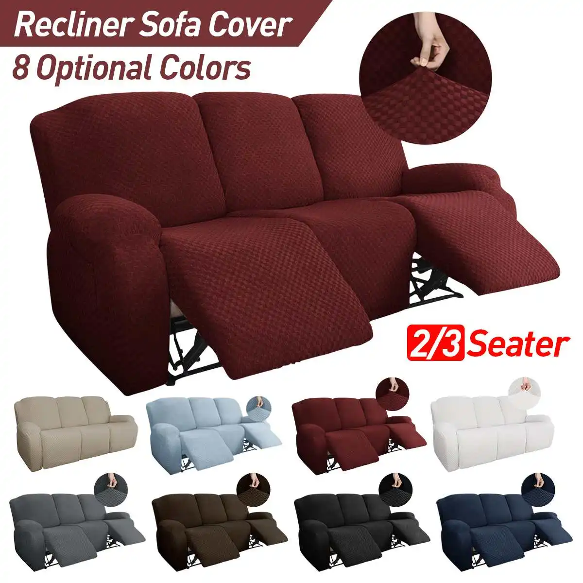 2/3 Seat Split Recliner Sofa Cover Non-slip Massage Lazy Boy Sofa Cover All-inclusive Recliner Case Couch Relax Armchair Cover
2/3 Seat Split Recliner Sofa Cover Non-slip Massage Lazy Boy Sofa Cover All-inclusive Recliner Case Couch Relax Armchair Cover