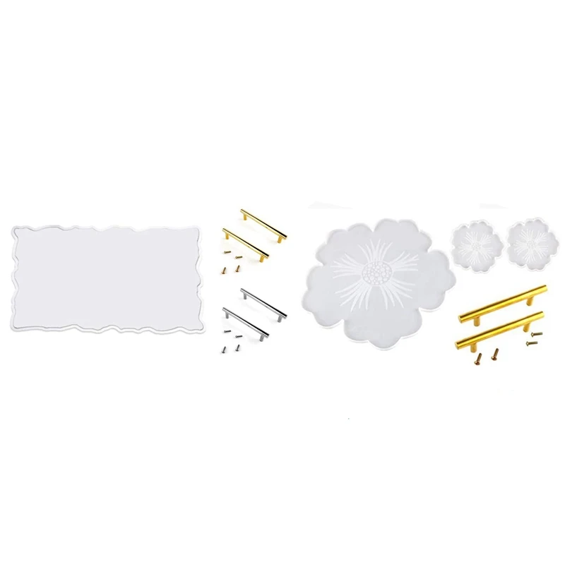 2 Set Silicone Mold: 1 Set Flower Cup Epoxy Molds & 1 Set Silicone Tray Coaster Resin Molds With Handles
2 Set Silicone Mold: 1 Set Flower Cup Epoxy Molds & 1 Set Silicone Tray Coaster Resin Molds With Handles