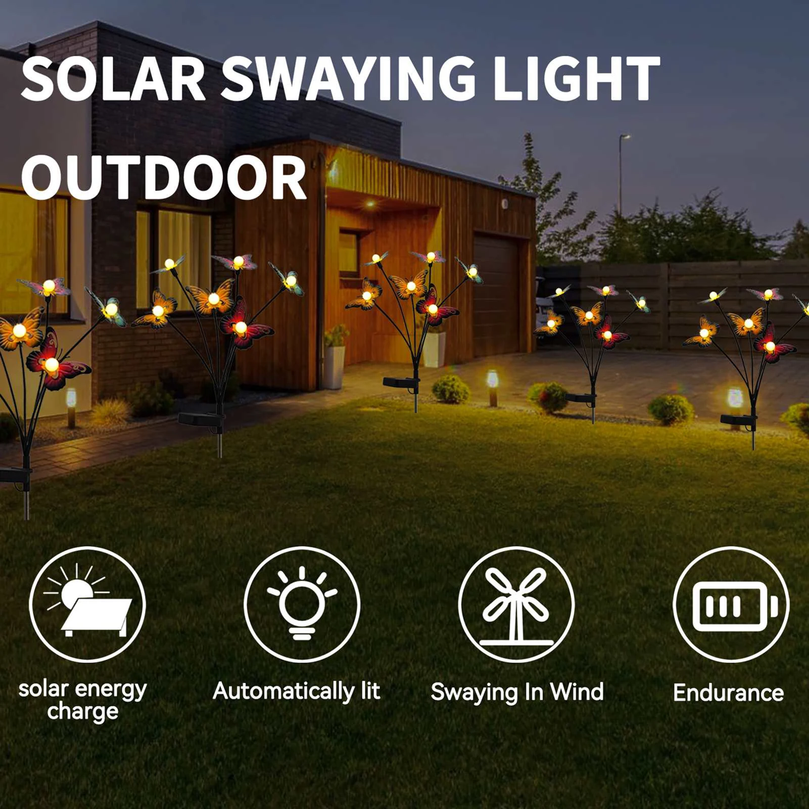 Solar Garden Light Attractive Plug And Play Good Toughness Solar LED Outdoor Butterfly Light Holiday Decor
Solar Garden Light Attractive Plug And Play Good Toughness Solar LED Outdoor Butterfly Light Holiday Decor