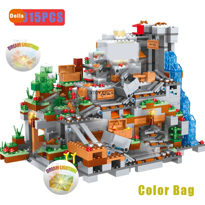 1315PCS Compatible 21137 My World Building Blocks Mountain Cave Elevator Village Figures Module Bricks DIY Toys for Children
1315PCS Compatible 21137 My World Building Blocks Mountain Cave Elevator Village Figures Module Bricks DIY Toys for Children