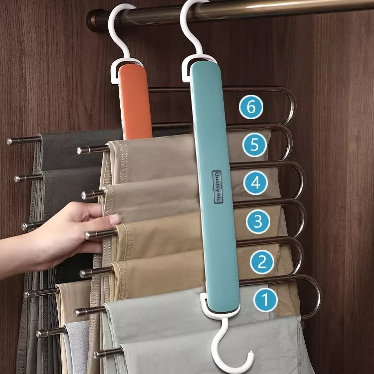 NEW2023 6-layer Folding Pants Rack Hanger Telescopic Multifunctional Multi-layer Household Magic Pants Hanger Wardrobe Storage A
NEW2023 6-layer Folding Pants Rack Hanger Telescopic Multifunctional Multi-layer Household Magic Pants Hanger Wardrobe Storage A