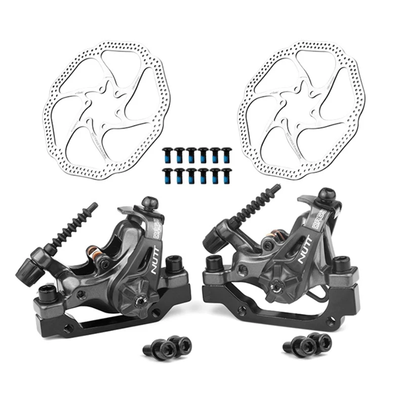 NUTT MTB Mechanical Disc Brake Bilateral 160Mm HS1 Brake Pads Rotor BMX Scooter F160-R140/F180-R160 XTR Calipers Bicycle Parts
NUTT MTB Mechanical Disc Brake Bilateral 160Mm HS1 Brake Pads Rotor BMX Scooter F160-R140/F180-R160 XTR Calipers Bicycle Parts