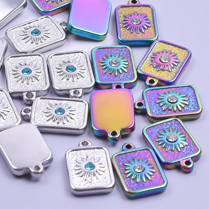 Never Fade Geometric Rectangle Sun Eye Pendant Stainless Steel Charm Pendants For Jewelry Making Necklace Choker DIY Accessories
Never Fade Geometric Rectangle Sun Eye Pendant Stainless Steel Charm Pendants For Jewelry Making Necklace Choker DIY Accessories