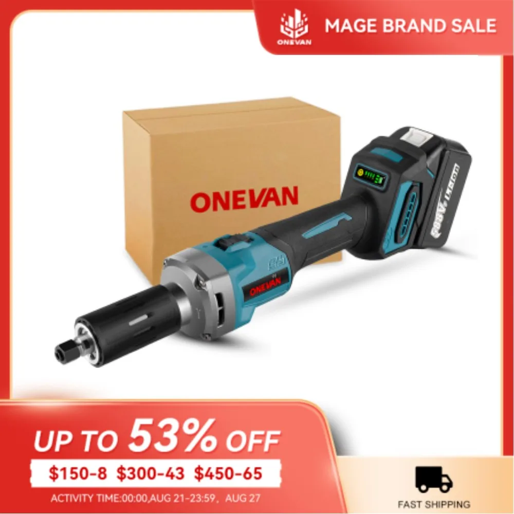 ONEVAN 35000RPM Brushless Electric Die Grinder 2000W Cordless 4 Gears Adjustment Polishing Rotary Tool For Makita 18v Battery
ONEVAN 35000RPM Brushless Electric Die Grinder 2000W Cordless 4 Gears Adjustment Polishing Rotary Tool For Makita 18v Battery
