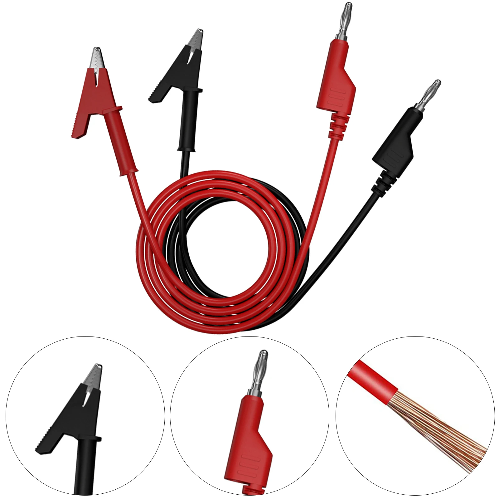Test Probes Plug Cables Nickel-plated Copper PVC Case Stackable 1000V/15A 4 Mm Wire Antioxidation Conductivity
Test Probes Plug Cables Nickel-plated Copper PVC Case Stackable 1000V/15A 4 Mm Wire Antioxidation Conductivity