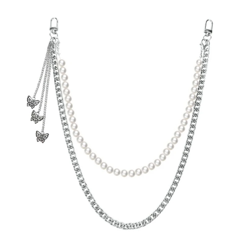 Punk Pant Chain Belt Female Hip Hop Pearl Bead for butterfly Trousers Silver Chain Pants Woman Cool Metal Chains On Jean
Punk Pant Chain Belt Female Hip Hop Pearl Bead for butterfly Trousers Silver Chain Pants Woman Cool Metal Chains On Jean