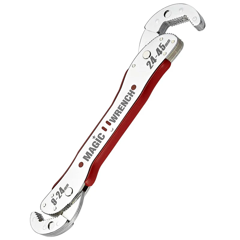 Magic Wrench Adjustable Spanner for Pipe Home Plumbers Auto Repair Tools Multi-function Wrenches 9mm-45mm (5/16" - 1 3/4")
Magic Wrench Adjustable Spanner for Pipe Home Plumbers Auto Repair Tools Multi-function Wrenches 9mm-45mm (5/16" - 1 3/4")