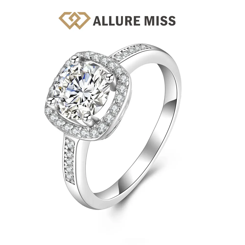 Square Moissanite 100% 925 Sterling Silver 1 Carat Round Brilliant Cut D color GRA Certified Wedding Ring Inlaid Diamond Jewelry
Square Moissanite 100% 925 Sterling Silver 1 Carat Round Brilliant Cut D color GRA Certified Wedding Ring Inlaid Diamond Jewelry