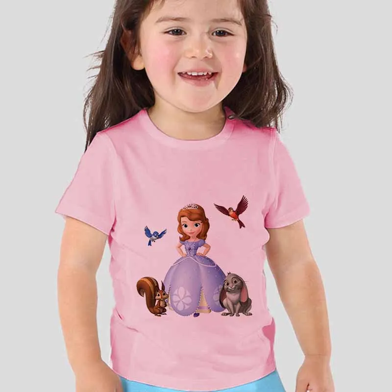 Disney Cartoon Princess Sofia Print T-shirt Cute Fashion Baby Girl Clothes Pink Crew Neck Top 2022 New Summer Kids Tee Shirt
Disney Cartoon Princess Sofia Print T-shirt Cute Fashion Baby Girl Clothes Pink Crew Neck Top 2022 New Summer Kids Tee Shirt